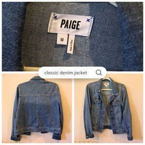 PAIGE Classic Denim Jean Jacket - Medium Wash - Size Medium